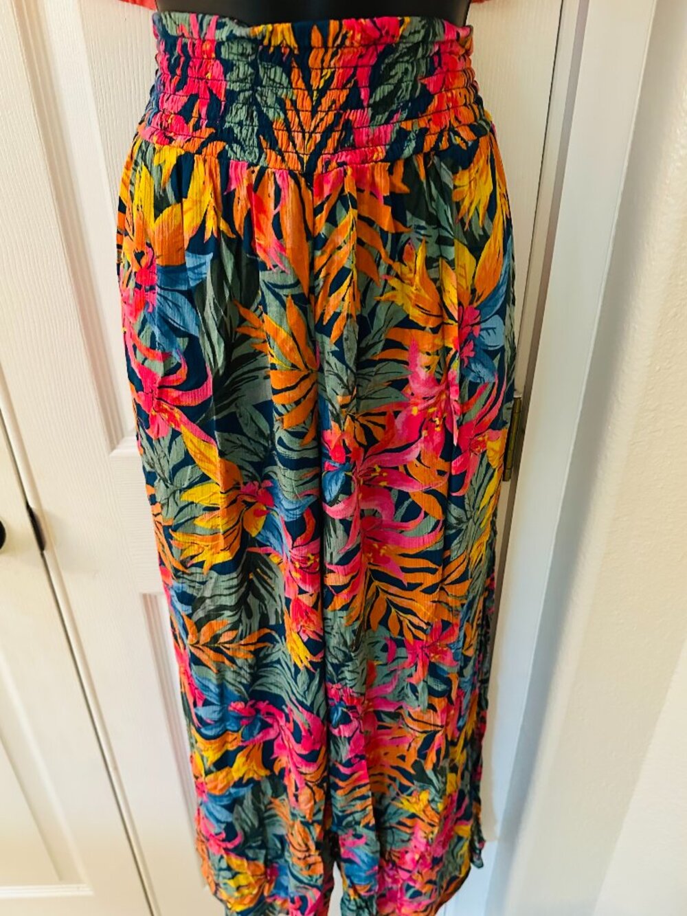 Shade & Shore Tropical Floral High-Rise Wide-Leg Pants - Size M
